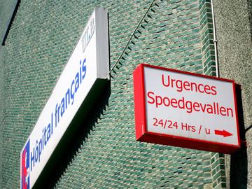 De dienst spoedgevallen van het hôpital français van de ULB