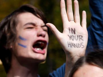De derde editie van de klimaatmars "Global Strike For Future" op 20 september 2019