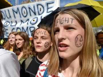 De derde editie van de klimaatmars "Global Strike For Future" op 20 september 2019