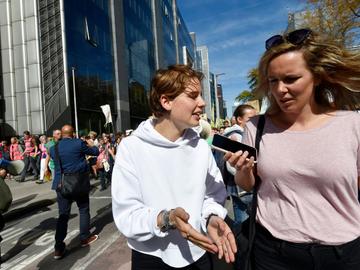 De derde editie van de klimaatmars "Global Strike For Future" op 20 september 2019 met Anuna De Wever