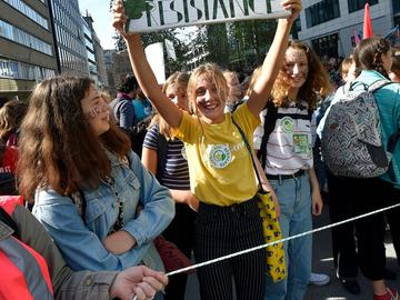 De derde editie van de klimaatmars "Global Strike For Future" in Brussel, op 20 september 2019