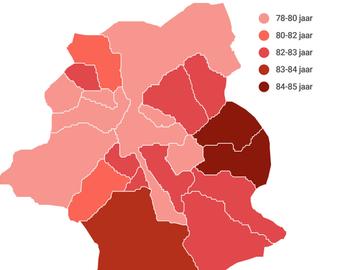 Levensverwachting Brusselse gemeenten