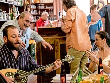 Grieks Cafe La Rose Blanche, steenweg op Merchtem, Sin-Jans-Molenbeek
