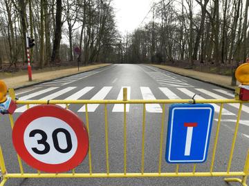Ter Kamerenbos, afgesloten voor autoverkeer