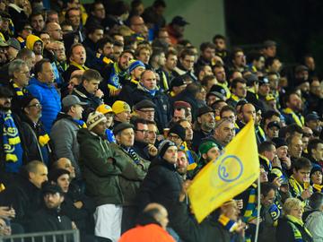 Supporters van voetbalclub Union Saint-Gilloise