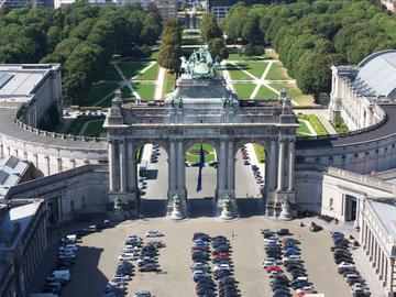 Het Jubelpark als parkeerplaats