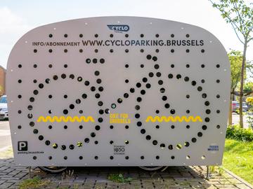 Cycloparking.brussels, fietsboxen beheerd door bike for Brussels, hier in Evere