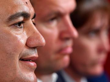 Burgemeesters Emir Kir (Sint-Joost-ten-Node) en Philippe Close (Brussel-Stad.) Kir werd uit de PS gezet in januari 2020