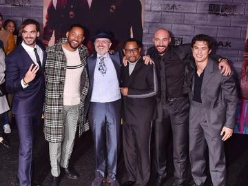 Adil El Arbi, Will Smith, Joe Pantoliano, Martin Lawrence, Bilall Fallah en Charles Melton bij de release van de film Bad Boys for life in Los Angeles op 14 januari 2020