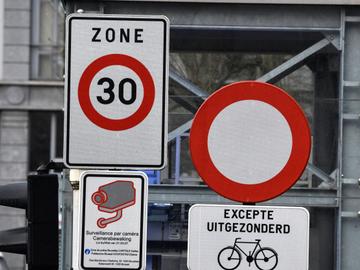 Januari 2020: in het centrum van Brussel geldt een algemene 'Zone 30.'