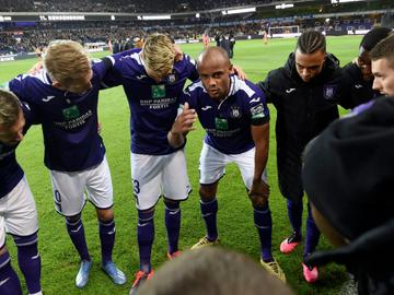 Aanvoerder Vincent Kompany voor de wedstrijd van RSC Anderlecht tegen Excelsior Moeskroen van 2 februari 2020