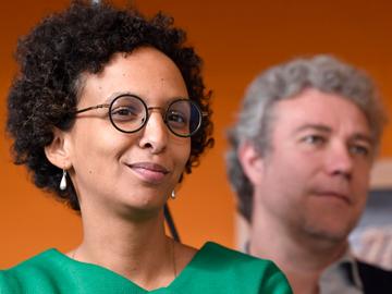 20200304 Brabara Trachte en Alain Maron allebei Ecolo, respectievelijk staatssecretaris en minister in de Brusselse regering