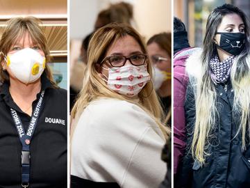 Dreiging van het cioronavirus: verschillende soorten mondmaskers, van FFP2, tot de eenvoudinge versie met elastiek, tot allerlei zelfgemaakte, fantasievolle, exemplaren