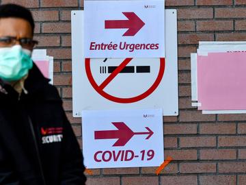 Brusselse ziekenhuizen, zoals het Sint-Pietersziekenhuis, bereiden zich voor op de besmettingspiek door het coronavirus.  De ziekte covid-19 wordt veroorzaakt door het virus SARS-CoV-2