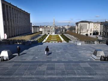 Lockdown coronavirus: de verlaten Kunstberg