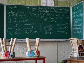 Lockdown coronavirus: verlaten klassen en schoolgebouwen