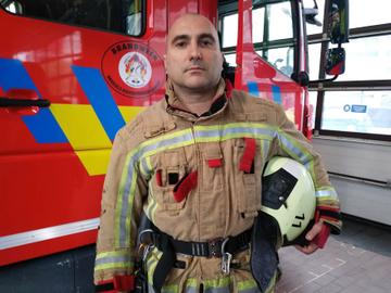 Dino Cavaleri van de Brusselse brandweer