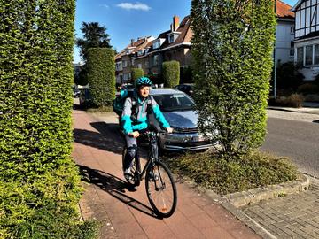 Guillaume Gillain, fietskoerier Deliveroo