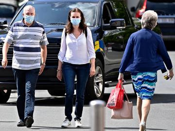 Winkelen met een mondmasker in Anderlecht