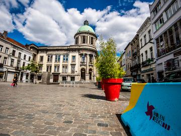 Het gemeenteplein in Sint-Jans-Molenbeek