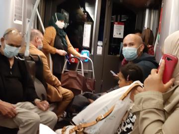 Reizigers op de Brusslese metro