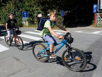 Met de fiets naar school in Brussel