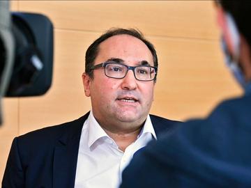 Ahmed Laaouej (PS), voorzitter van de Brusselse PS-federatie en burgemeester van Koekelberg
