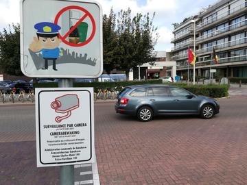 Camerabewaking op de openbare weg aan het gemeentelijk zwembad Nereus in Ganshoren