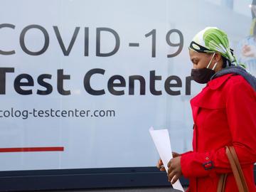 Het Covid-19 testcentrum op Brussels Airport