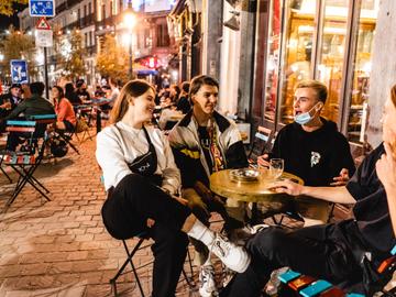 22 september 2020: studenten op de VUB bij het begin van het nieuwe academiejaar, met mondmasker