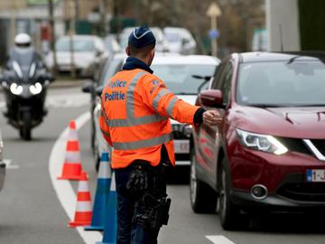 Een politiecontrole in Brussel