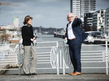 Coronacrisismanager Inge Neven en Marc Noppen, CEO van het UZ Brussel