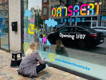 Het pop-upatelier Dansaert Dreams in de Dansaertstraat opent op 1 juli 2021