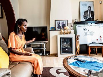 Carine Kanimba, dochter van Paul Rusesabagina, de held uit de film ‘Hotel Rwanda.’