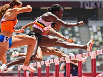 20210831 Anne Zagré op de 100 meter horden voor vrouwen op de Olympische spelen in Tokio in augustus 2021
