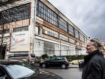 Algemeen directeur Eddy Van de Velde op de plaats waar de nieuwe Jezuïtenschool komt aan de Ninoofsesteenweg