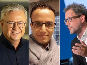 Montage politicologen Carl Devos, Fouad Gandoul en Dave Sinardet