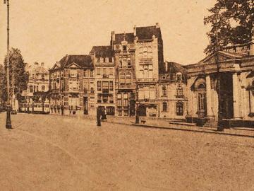 De Louizalaan bij de ingang van het Ter Kamerenbos paviljoen in 1920