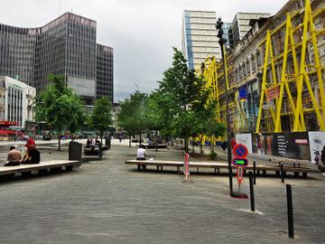 Het de Brouckèreplein in mei 2022