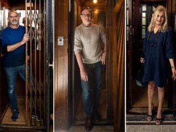 Drie Brusselaars over de liefde voor hun oude lift: Dirk Wolput, Pierre Six en Anne Minne