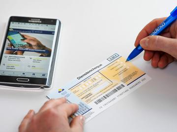 Het uitschrijven van een Sodexho dienstencheque in het Brussels gewest