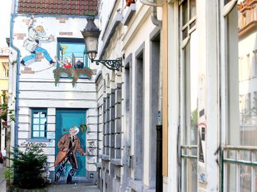 Stripmuur 'Rik Ringers': Bijstandsstraat 4, 1000 Brussel