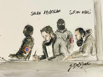 6 december 2022: beschuldigden Salah Abdeslam en Sofien Ayari op het assisenproces van de aanslagen in Brussel van 22 maart 2016