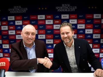 Voorzitter Wouter Vandenhaute en Jesper Fredberg, CEO Sports van voetbalclub RSC Anderlecht