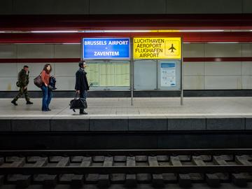 Het treinstation Brussels Airport in Zaventem