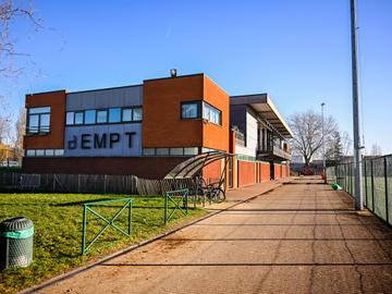 De site van het sportcomplex Bempt in Vorst waar voetbalclub Union Sain-Gilloise haar nieuwe voetbalstadion wil bouwen