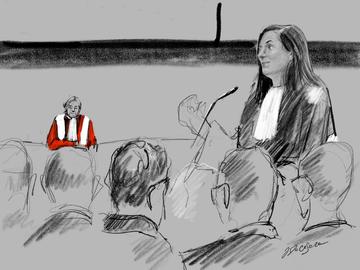 Februari 2023: Laura Pinilla Oblanca, advocate van een van de beschuldigden op het assisenproces van de aanslagen in Brussel van 22 maart 2016