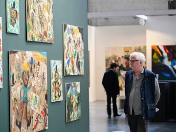 28 april 2022: preview van de 38ste editie van Art Brussels, de jaarlijkse internationale kunstbeurs, op de site van Thurn & Taxis