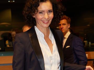 26 juni 2023: Hadja Lahbib (MR) op de bijeenkomst van de Europese ministers voor Buitenlandse Zaken, in het European Conference Center in Luxemburg