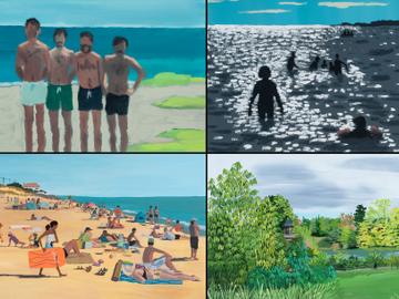 Acryl op doek: werk van Jean Jullien in het MIMA